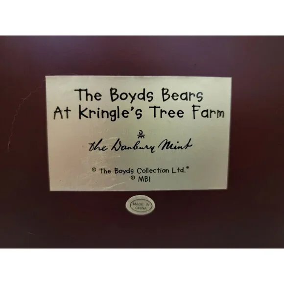 Boyds Bears At Kringles Tree Farm Figurine By Danbury Mint - Picture 4 of 4